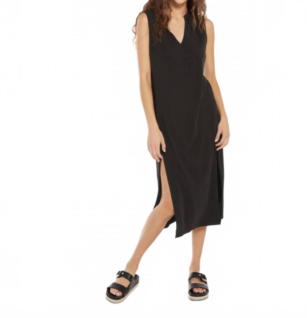 NEW Z SUPPLY tawney notch front dress in black